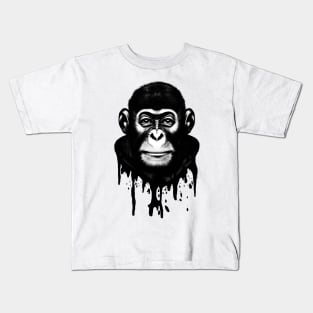 B&W chimp illustration, Printed Truth Gift Idea! Kids T-Shirt